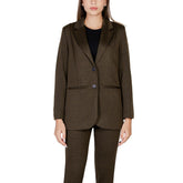 ICHI Green Polyester Blazer -   -  ICHI.